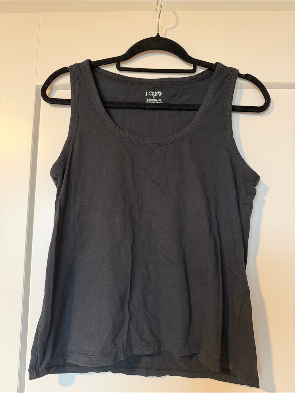 J. Crew Black Scoop Neck Tank Top